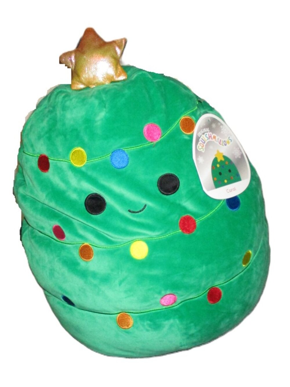🧋2021 Squishmallow "Carol" NWT  16" Christmas Tree with Gold Star